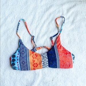 SHEIN “tribal adjustable strap bikini top”